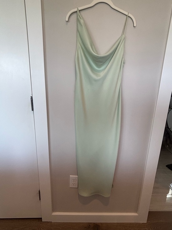 BHLDN Dresses & Skirts - BHLDN Pale Mint Satin Cowl Slip Maxi Dress